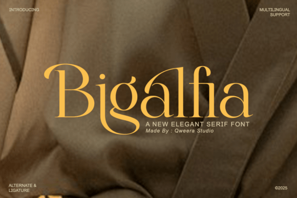 Bigalfia: Elevating Editorial Design with Sophisticated Serif Typography