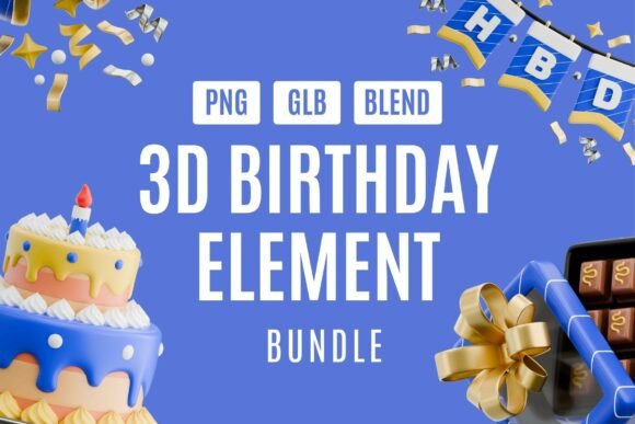Birthday Bash 3D Design Kit Bundle: Strategic Design Tools for Celebratory Impact