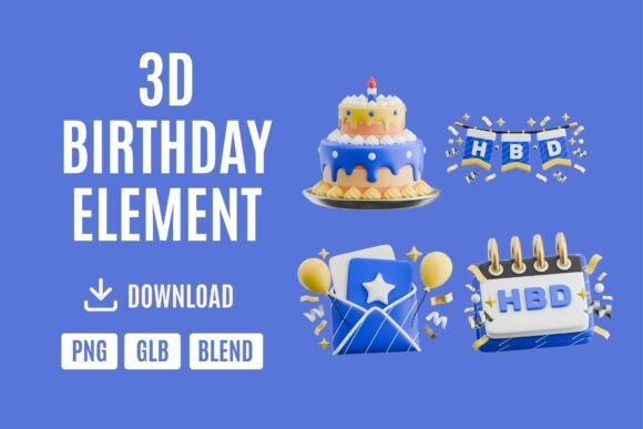 Birthday Bash 3D Design Kit Set 01: A Practical Review for Designers