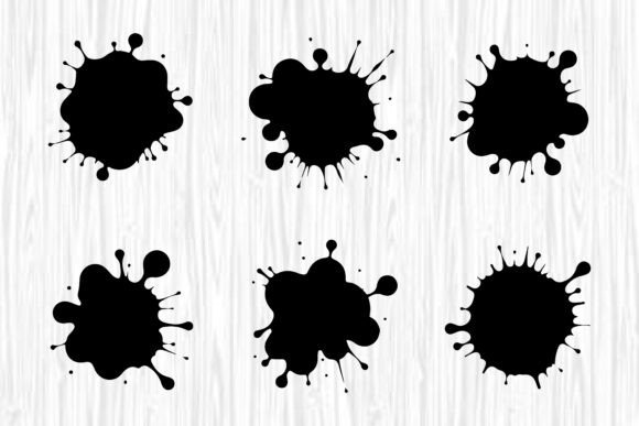 Boost Your Designs with Ink Splatter Silhouette PNG JPG EPS SVG
