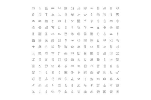 Collection of Diverse Outline Icons for Every Design Need