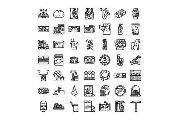 Collection of Various Outline Icons Cove: A Practical Resource for UI/UX Designers