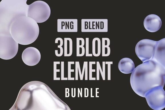 Glossy 3D Blob Shape Collection