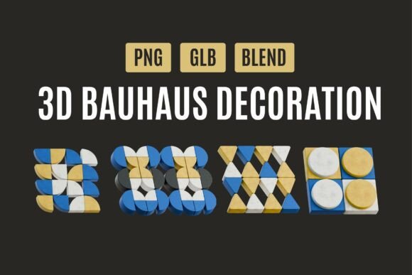 Modern Bauhaus 3D Geometry Pack 02: A Designer’s Toolkit for Structured Creativity