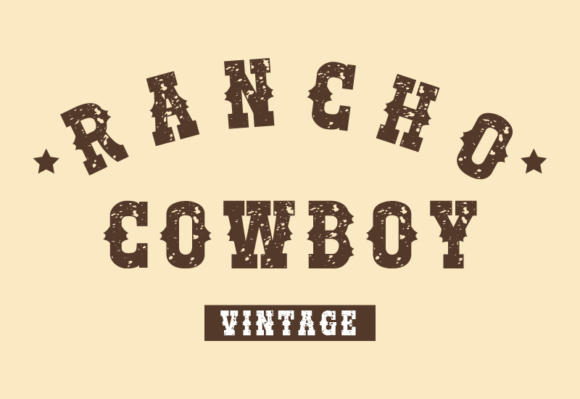 Rancho Cowboy: A Vintage Serif for Timeless Design Projects