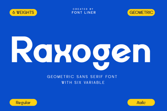 Raxogen: The Modern Geometric Sans Serif Font for Today’s Design Needs