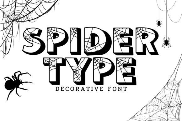 Spider Type: A Bold, Playful Font for Halloween and Horror Designs