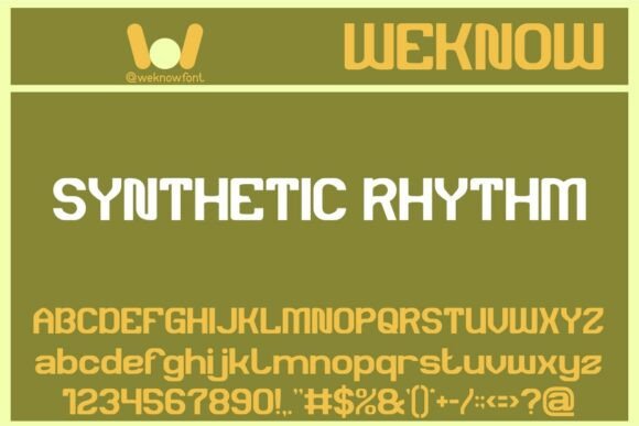 Synthetic Rhythm Font: A Modern Blend of Rhythm and Design