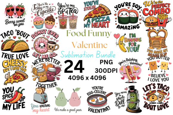 Unleash Creativity with the Food Funny Valentine Sublimation Bundle