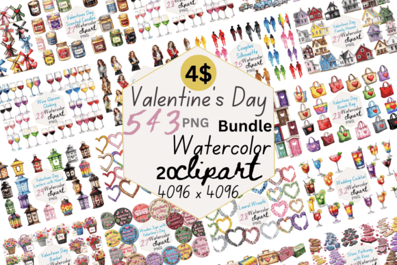 Watercolor Valentine’s Day Clipart Bundle: Creative Solutions for Personal and Professional Projects